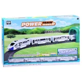 widok boczny na pociąg pasażerski podczas jazdy po torze