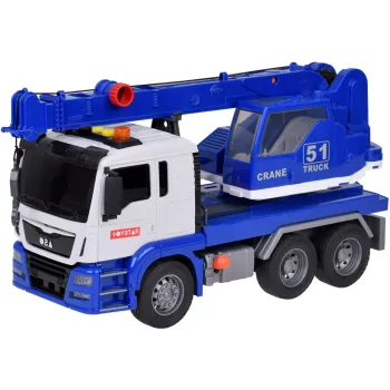 Obrotowy DŹWIG Auto Budowlane Ruchome ramię + Dźwięk + Światło ZA5226