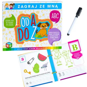 Okładka albumu edukacyjnego Od A do Z do nauki pisania dla dzieci