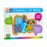 Detal albumu prezentujący kreatywne zadania grafomotoryczne