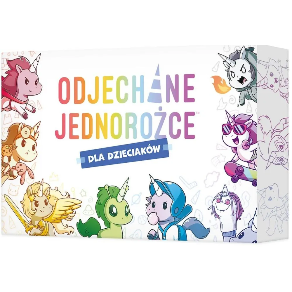 Kolorowe karty z jednorożcami z gry Odjechane Jednorożce dla dzieciaków