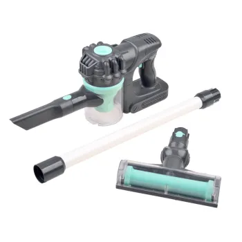 szaro-zielona kolorystyka odkurzacza na zbliżeniu