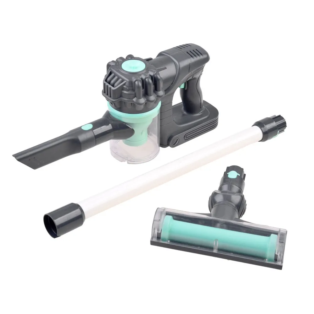 szaro-zielona kolorystyka odkurzacza na zbliżeniu