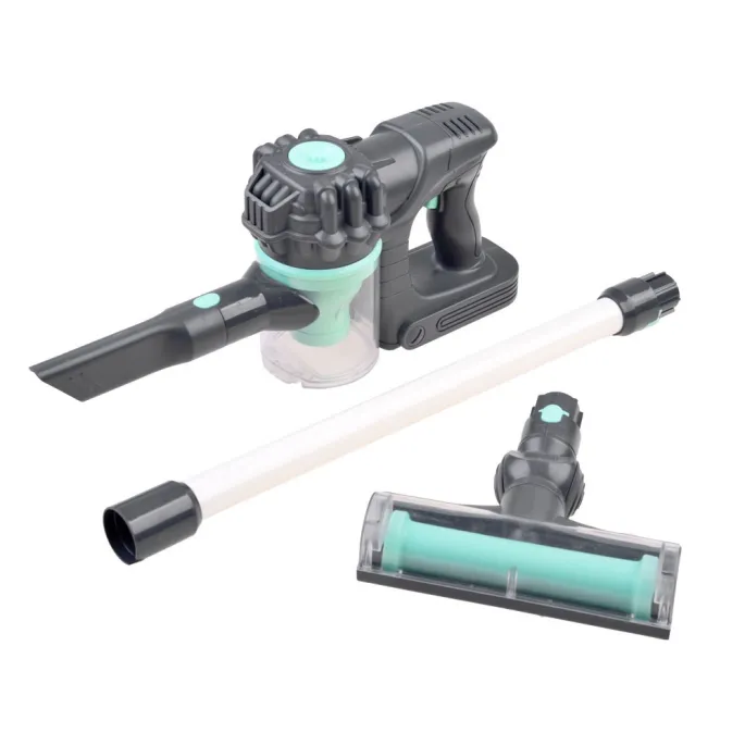 szaro-zielona kolorystyka odkurzacza na zbliżeniu