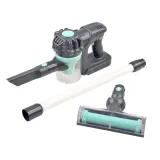 szaro-zielona kolorystyka odkurzacza na zbliżeniu