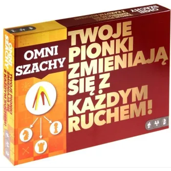 Zestaw Omniszachy z modyfikowaną planszą i pionkami w trakcie gry