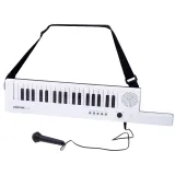 widok całego zestawu keyboard z mikrofonem i paskiem