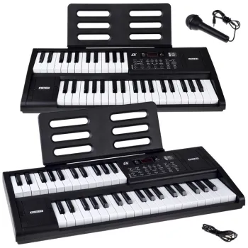 keyboard elektroniczny z 61 klawiszami i podziałem split widok z góry