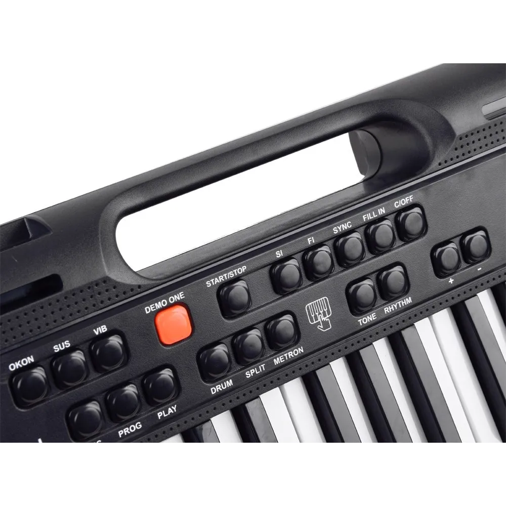 Perspektywa z góry na keyboard SD-S850, pokazująca całą klawiaturę