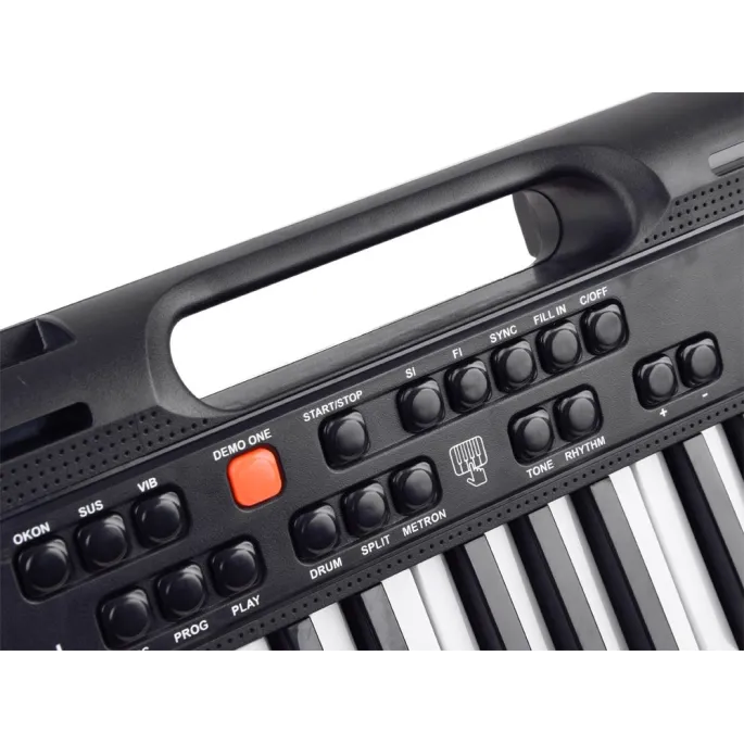 Perspektywa z góry na keyboard SD-S850, pokazująca całą klawiaturę