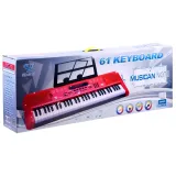 zestaw: keyboard, mikrofon, podkładka pod nuty i zasilacz