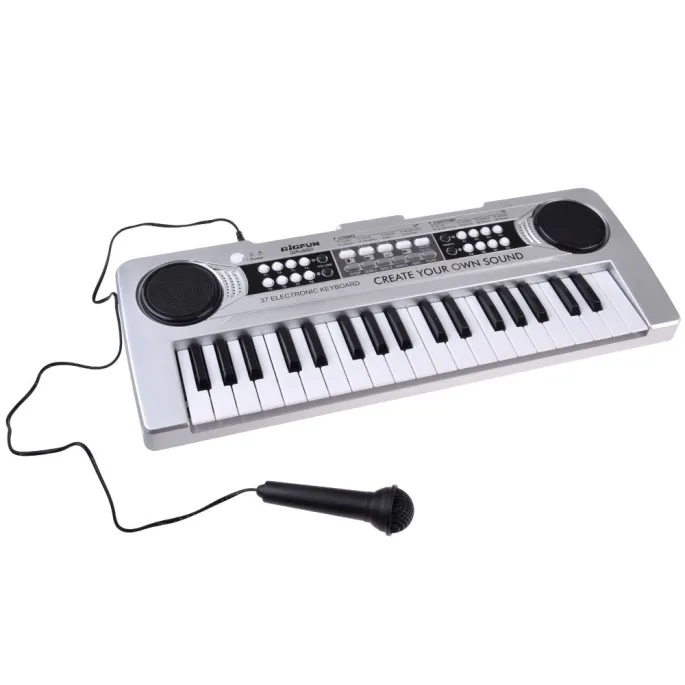 zbliżenie na klawisze mini keyboardu srebrnego model in0183