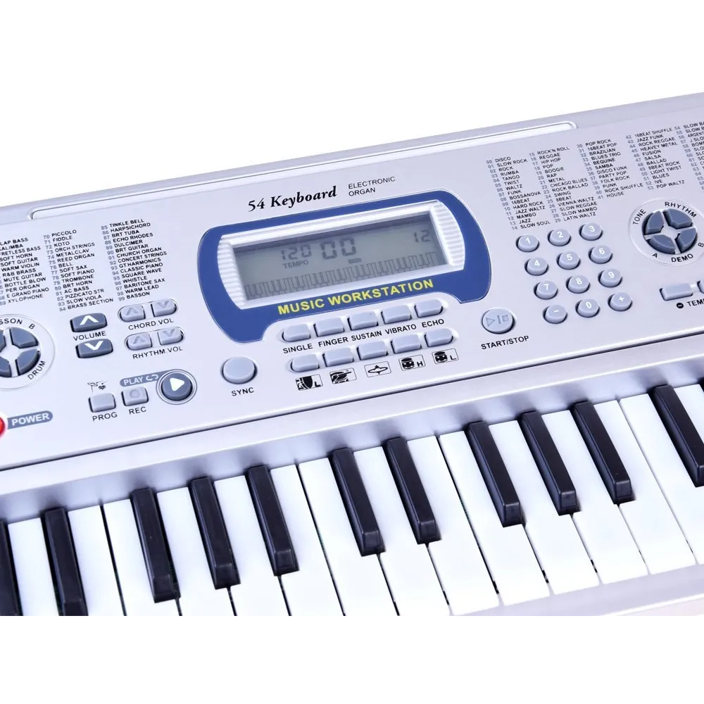 zbliżenie na 4-funkcyjny wyświetlacz LED keyboardu