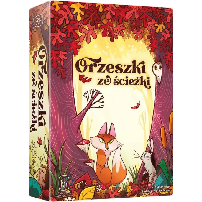 plansza gry Orzeszki ze ścieżki z kolorowymi ścieżkami i zwierzętami