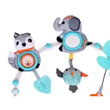 montaż zawieszki do łóżeczka za pomocą elastycznych klipsów