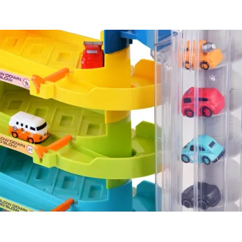 Detail zestawu z lądowiskiem dla helikoptera na szczycie parkingu