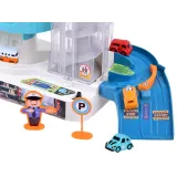 Detail: szlabany zatrzymujące pojazdy na wybranych poziomach