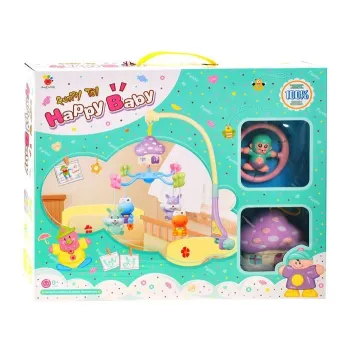 estetyczne opakowanie pastelowej karuzeli pozytywki na prezent