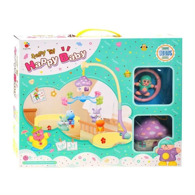 estetyczne opakowanie pastelowej karuzeli pozytywki na prezent