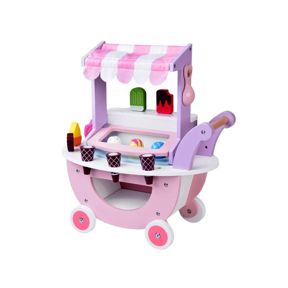 Zestaw lodziarni z 8 różnymi lodami na patyku i w rożkach