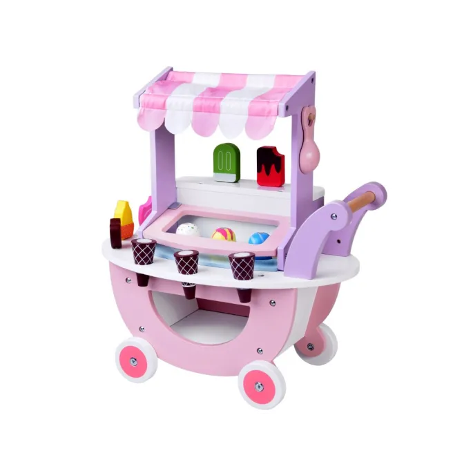 Zestaw lodziarni z 8 różnymi lodami na patyku i w rożkach