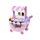 Zestaw lodziarni z 8 różnymi lodami na patyku i w rożkach