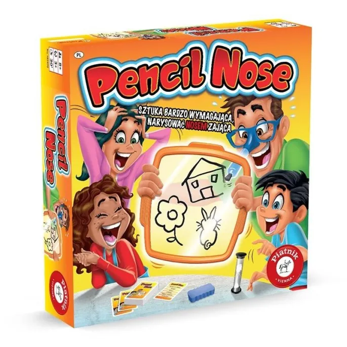 Gra Pencil Nose PIATNIK – zestaw z okularami i tablicą do rysowania nosem