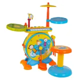 Zestaw Perkusja z Keyboardem Happy Band w żywych kolorach