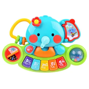 Pianinko muzyczne słonik kolorowa zabawka ZA3008