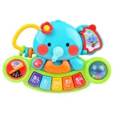 Pianinko zabawka w kształcie słonika z efektem świateł i dźwięków