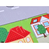 Widok zbliżeniowy na szczegóły dróg na piankowych puzzlach