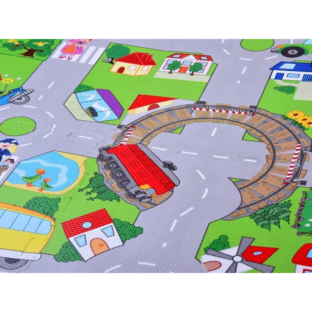 Mata ULICA układana na podłodze jako bezpieczne miejsce zabaw