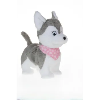 pluszowy pies interaktywny labrador luna na białym tle