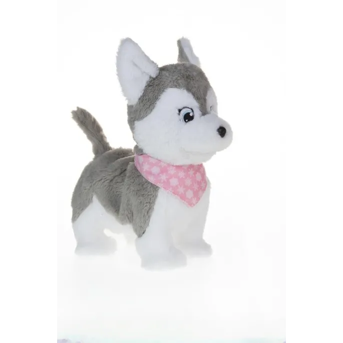 pluszowy pies interaktywny labrador luna na białym tle