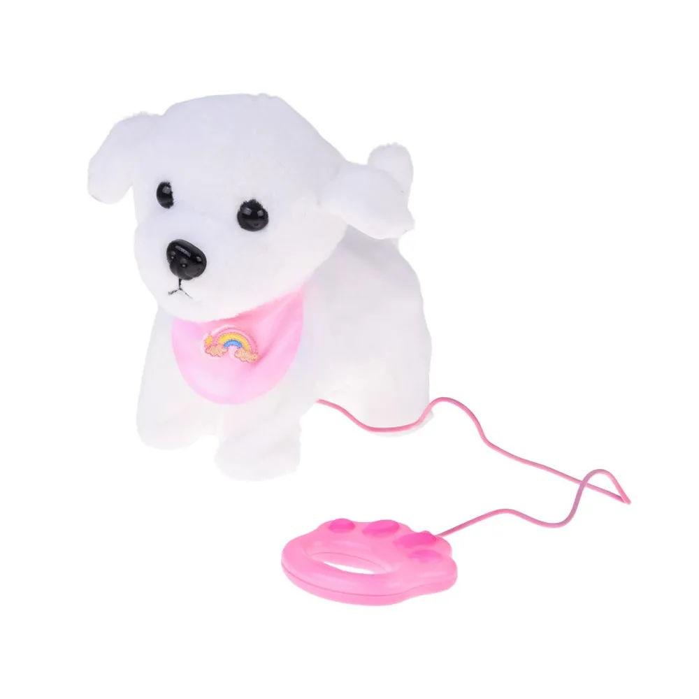 Zbliżenie na pyszczek pluszowego pieska z błyszczącymi oczami