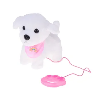 Piesek interaktywny chodzi na smyczy szczeka rusza ogonkiem ZA5591