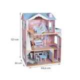 salon w domku dla lalek z fortepianem i kanapą