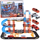 piętrowy parking z windą i torami dla małych samochodzików