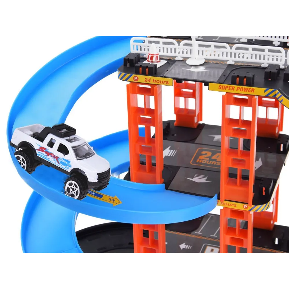 widok zestawu z akcesoriami: znaki, stacja benzynowa, przystanek