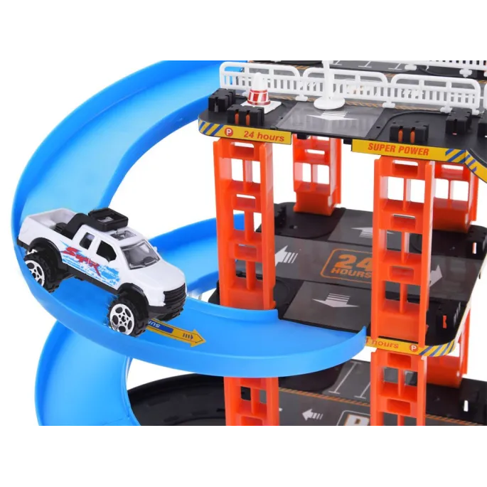 widok zestawu z akcesoriami: znaki, stacja benzynowa, przystanek