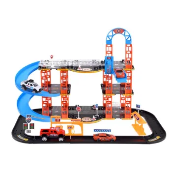 tematyczne akcesoria dodające realizmu zabawie z parkingiem