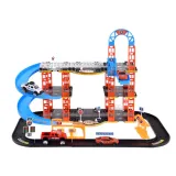 tematyczne akcesoria dodające realizmu zabawie z parkingiem