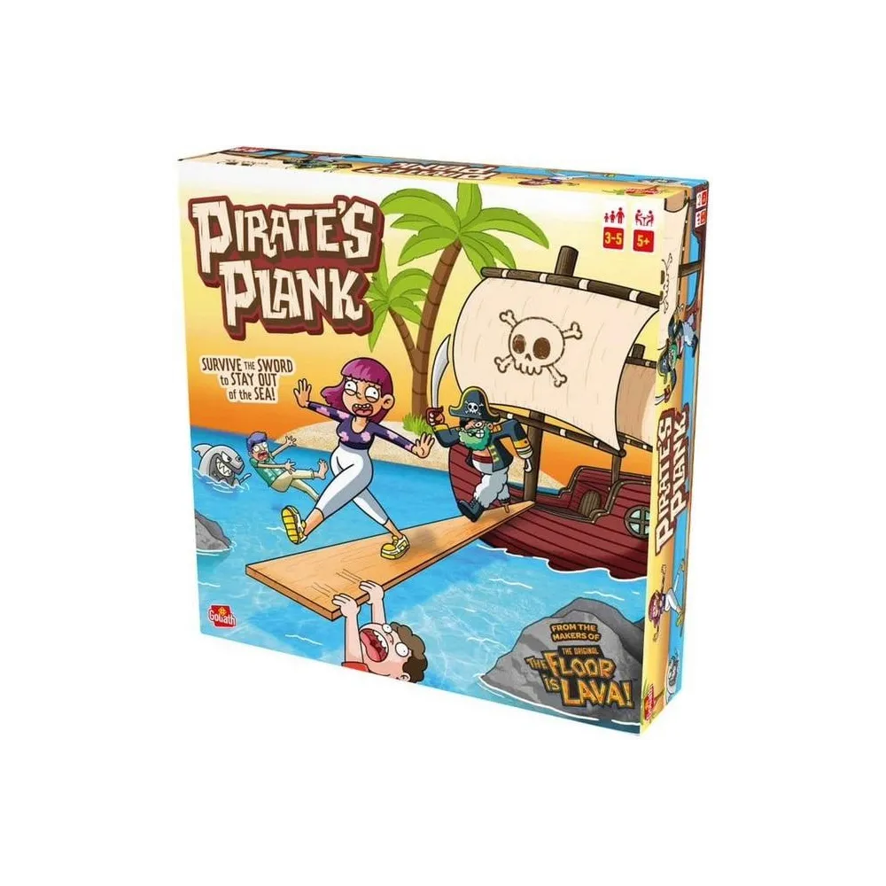 elementy gry Pirate's Plank Atak Pirata z piankowymi płytkami na podłodze
