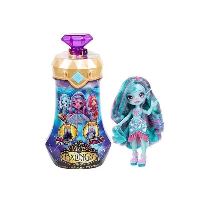 Pixlings lalka Syrena niebieska z długimi włosami i ruchomymi elementami