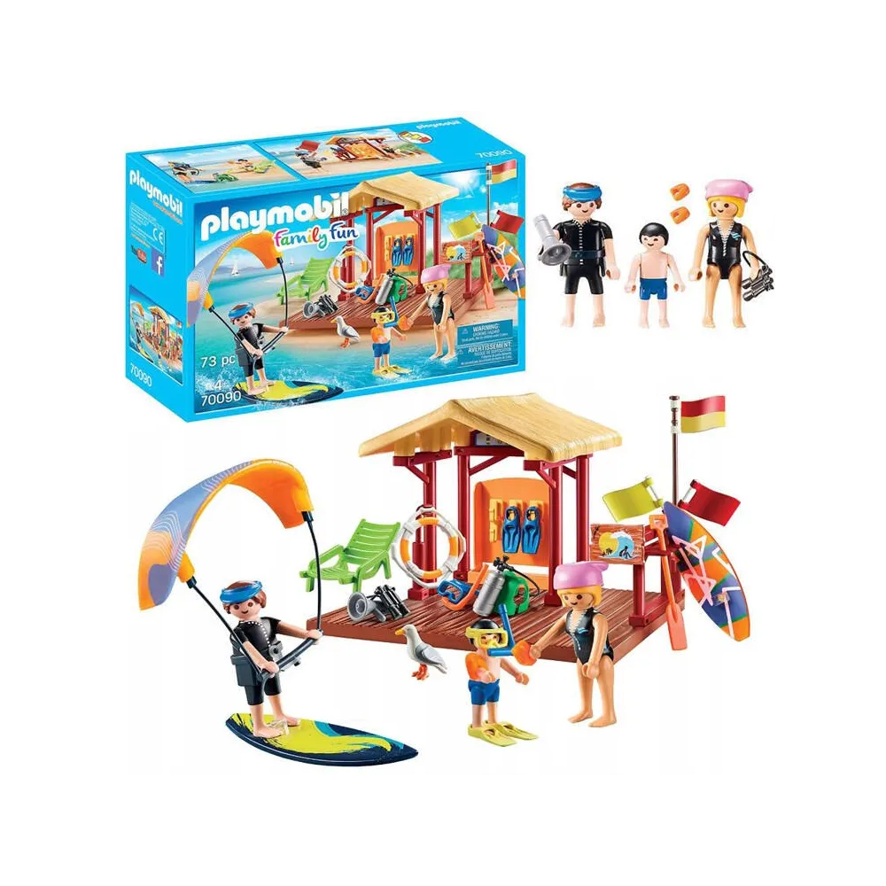 playmobil szkółka sportów wodnych zestaw klocków 73 elementy