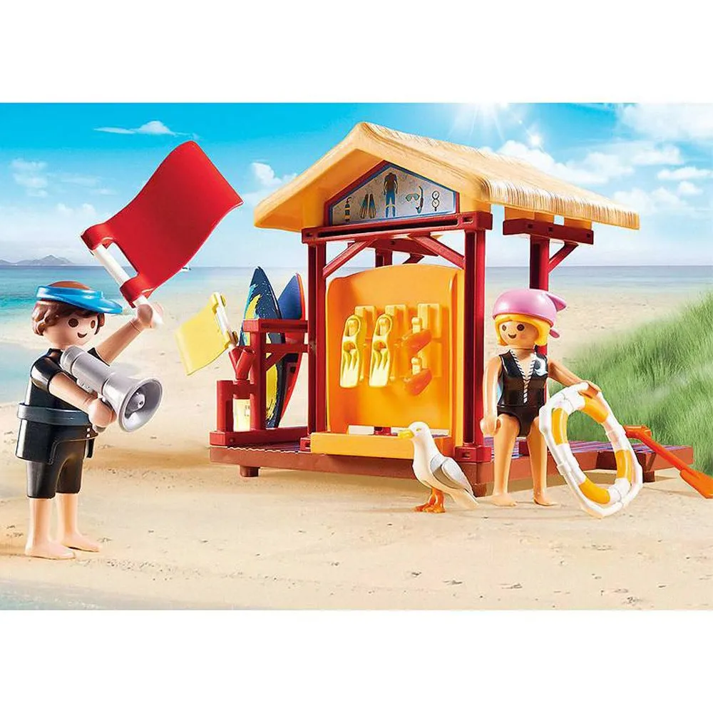zbliżenie na figurki rodziny w zestawie playmobil klocki sportowe