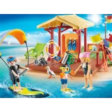 elementy rekreacyjne: leżak i altanka z klocków playmobil