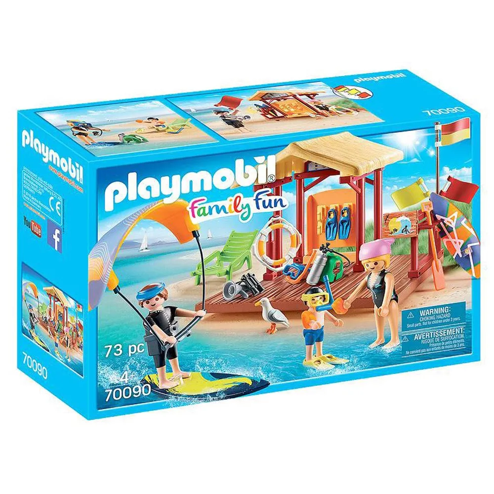 dziecięca zabawa figurkami i klockami playmobil sport wodny