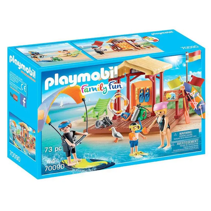dziecięca zabawa figurkami i klockami playmobil sport wodny