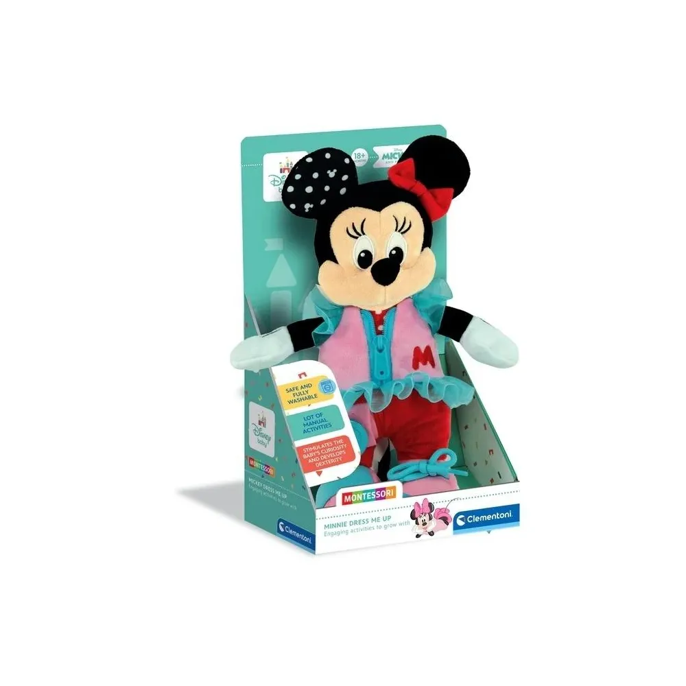 pluszowa Baby Minnie z detalami umożliwiającymi ćwiczenie rączek